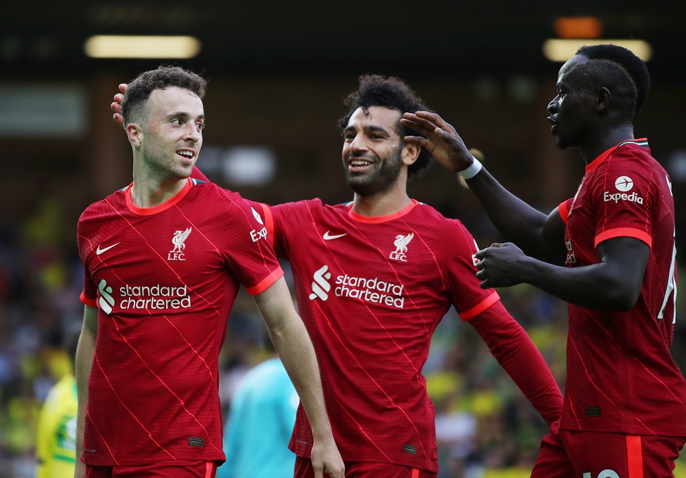 Diogo Žota, Mohamed Salah i Sadio Mane (©Reuters)